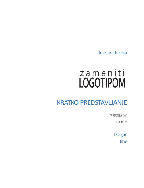 Kratko predstavljanje Kratko predstavljanje