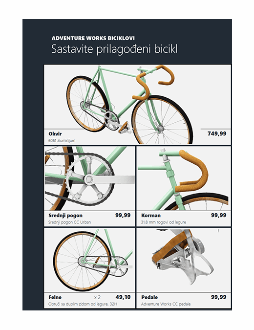 3D Excel katalog proizvoda (Model bicikla)