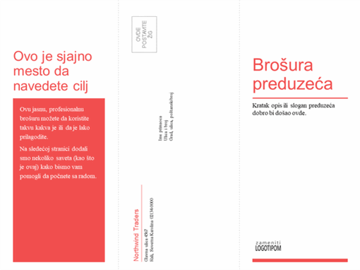 Trodelna poslovna, medicinska brošura (crveni, beli dizajn) Trodelna poslovna, medicinska brošura (crveni, beli dizajn)