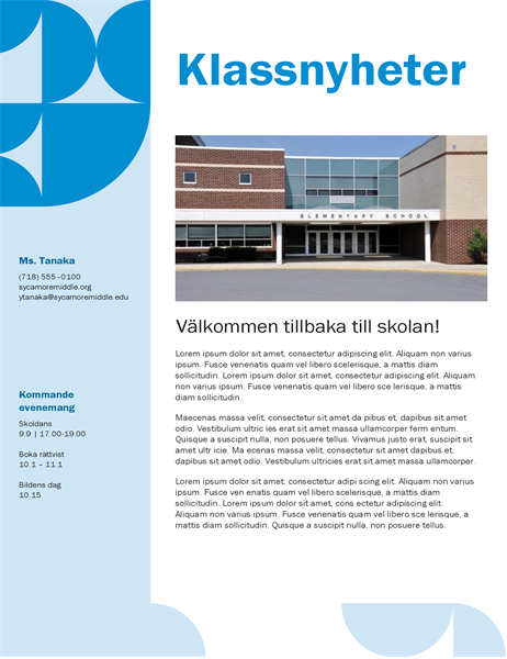 Klassrummets nyhetsbrev