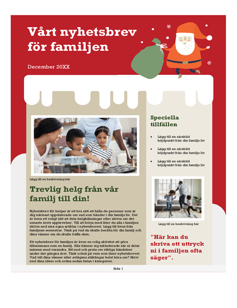 Familjens julnyhetsbrev