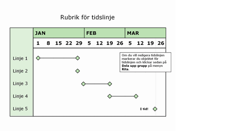 3-månaders tidslinje