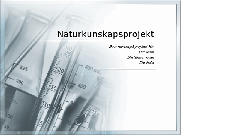 Projekt för medverkan vid vetenskapsutställning (presentation)