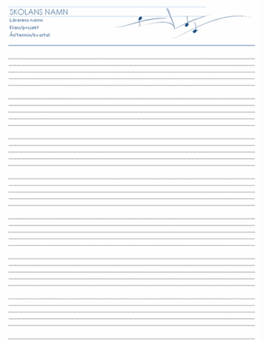 Allmän personalblankett (stående, 8/sid.)