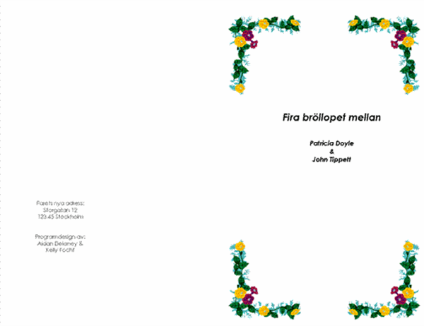 Program för vigselceremoni