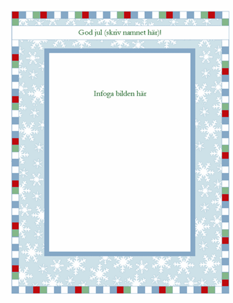 Julinspirerat mönster och foto för textiltryck (med snöflingor, fungerar med Avery 3271, 3275 och 3279)