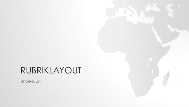 Världskarteserien, presentation av den afrikanska kontinenten (bredbild) Världskarteserien, presentation av den afrikanska kontinenten (bredbild)