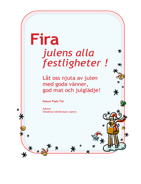 Festinbjudan för olika högtider