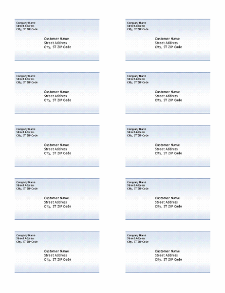 Adressetiketter (design Blå toning, 10 per sida) Adressetiketter (design Blå toning, 10 per sida)