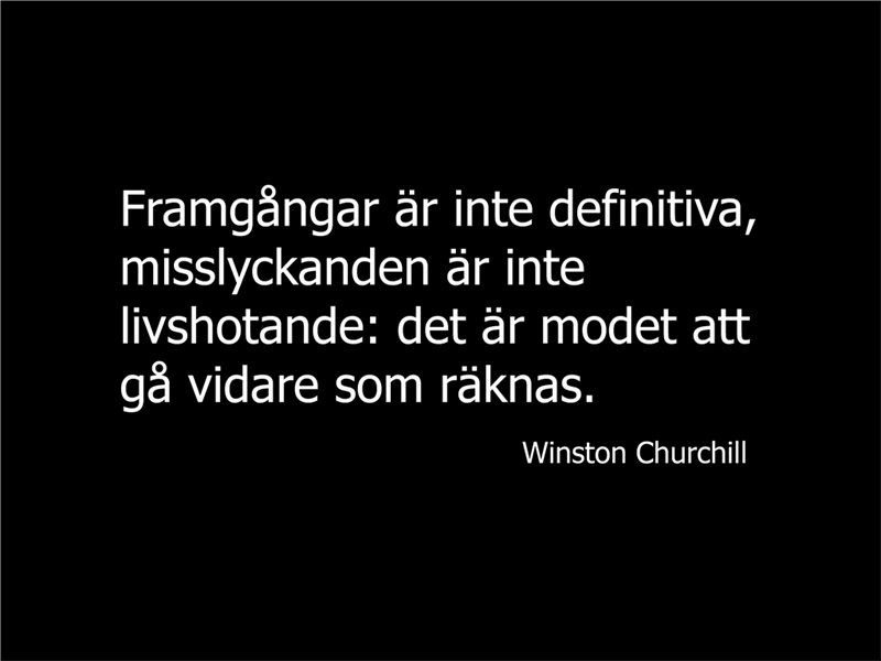 Bild med Winston Churchill-citat