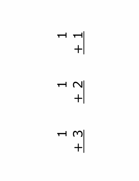 Additionssnabbkort (framsida: ekvationer; fungerar med Avery 5388)