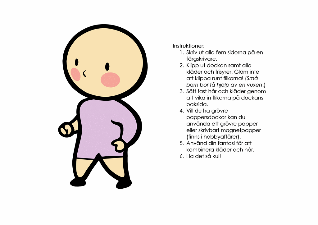 Pappersdockor (flicka, nr 3) Pappersdockor (flicka, nr 3)