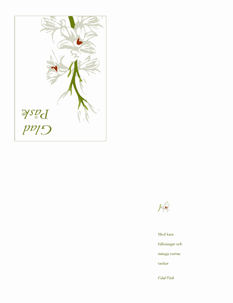 Påskkort (med blommor)