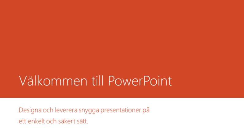 Välkommen till PowerPoint