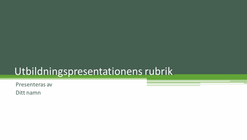 Utbildningspresentation Utbildningspresentation