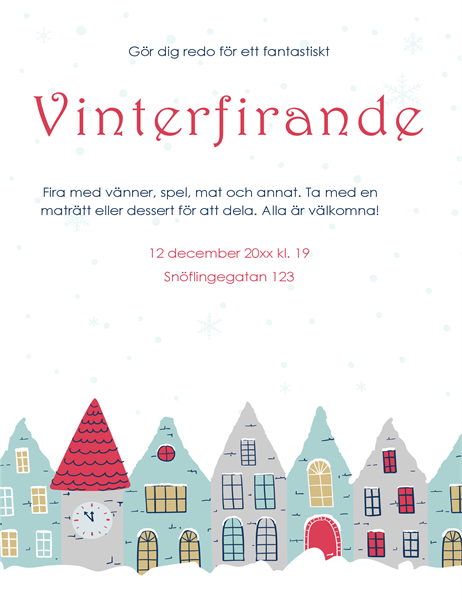 Flygblad för vinterfest