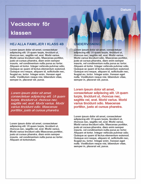 Nyhetsbrev för klassen