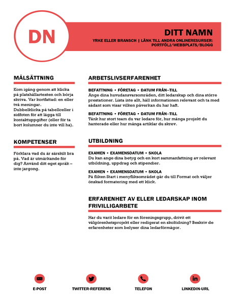 Elegant CV, utformat av MOO Elegant CV, utformat av MOO