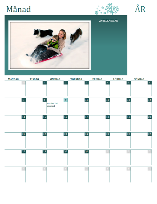 Helårskalender med familjetema (alla år, mån – sön) Helårskalender med familjetema (alla år, mån – sön)