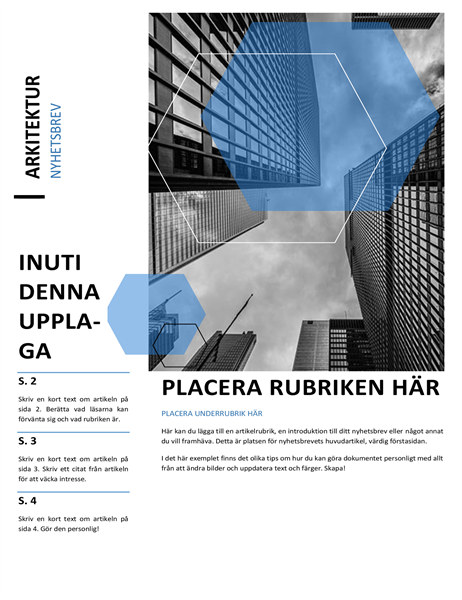 Arkitektur nyhetsbrev