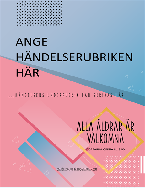 Flygblad för evenemang