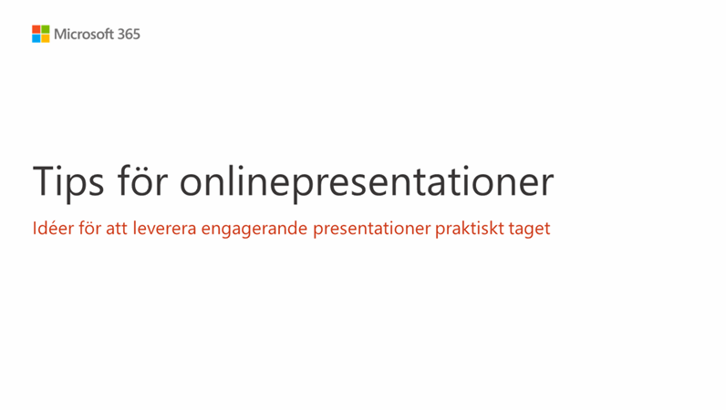 Tips för onlinepresentation