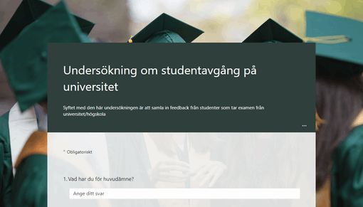 Undersökning om studentavgång på universitet