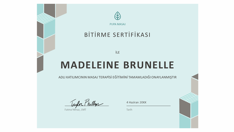Bitirme sertifikası Bitirme sertifikası