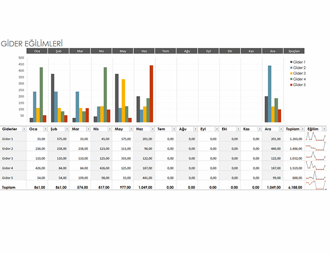 Gider eğilimleri bütçesi