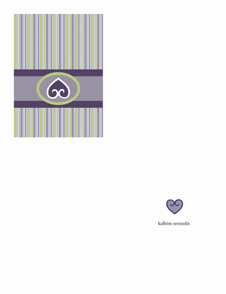 Aşk kartı (mor tasarım)