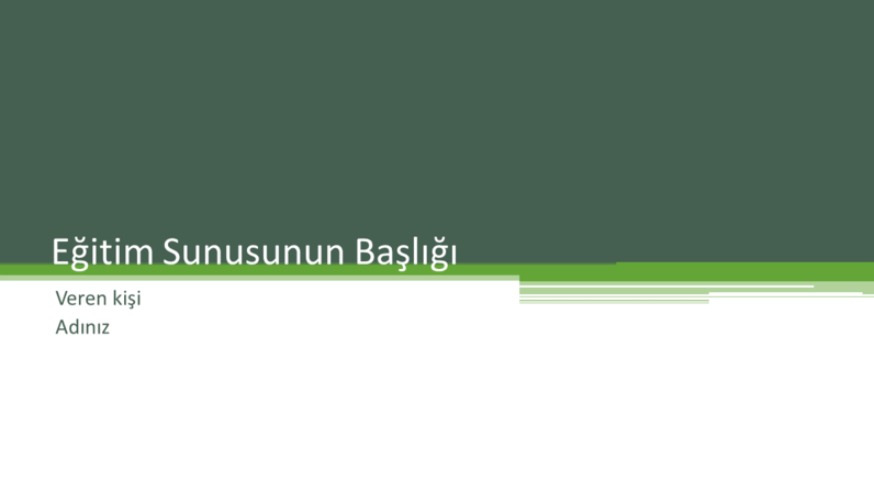 Eğitim sunusu Eğitim sunusu