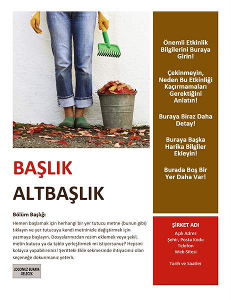 Mevsimlik etkinlik el ilanı (sonbahar) Mevsimlik etkinlik el ilanı (sonbahar)