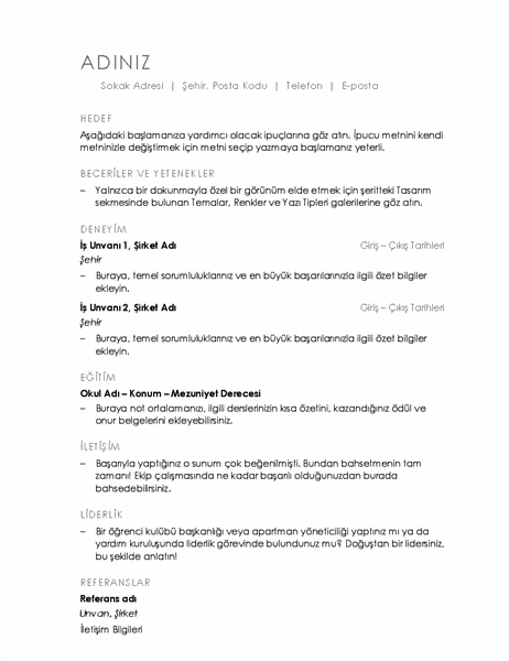 Özgeçmiş (Minimalist tasarım) Özgeçmiş (Minimalist tasarım)