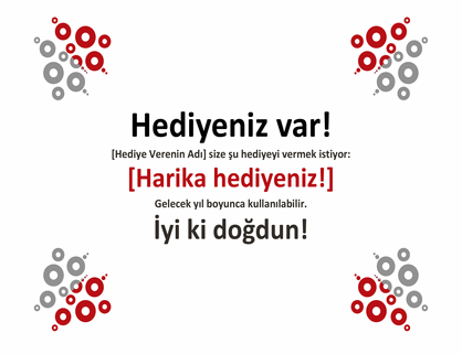 Hediye sertifikası Hediye sertifikası