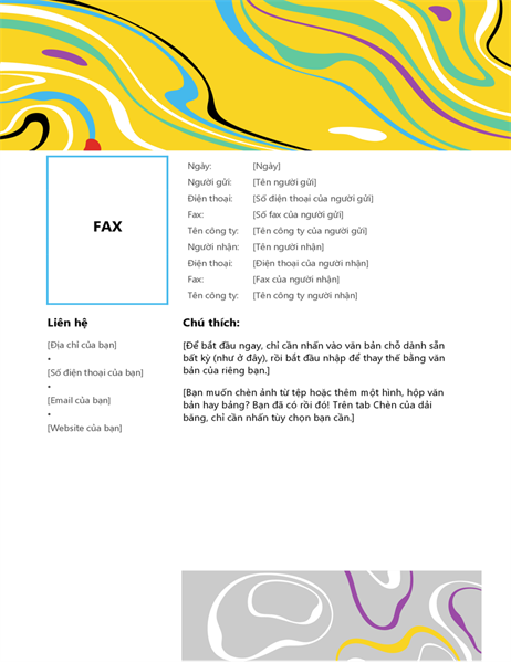 Tờ thông tin bản fax cuộn xoáy màu Tờ thông tin bản fax cuộn xoáy màu
