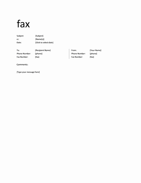 Tờ bìa fax (không chính thức)