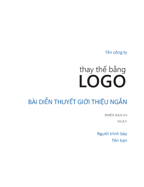 Bài diễn thuyết giới thiệu ngắn Bài diễn thuyết giới thiệu ngắn