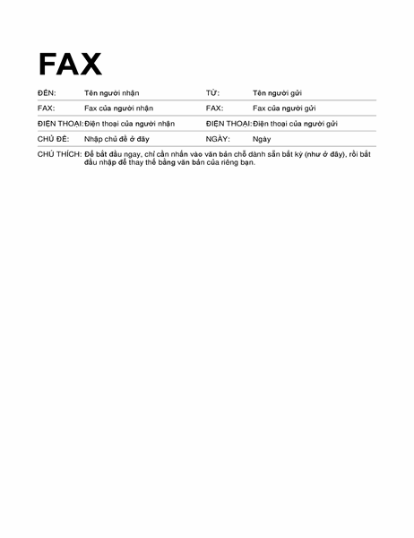 Tờ bìa fax (định dạng chuẩn)