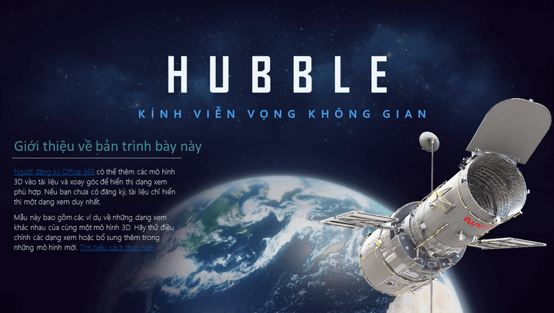 Bản trình bày PowerPoint 3D (Mô hình Kính thiên văn Hubble)