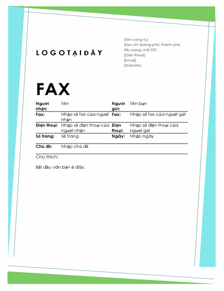 Thông tin bản fax hoạ tiết hìn hoạ