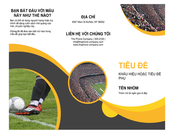 Sách nhỏ quảng cáo dành cho thể thao Sách nhỏ quảng cáo dành cho thể thao