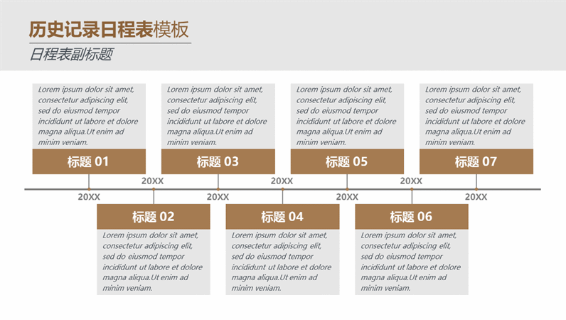 历史记录和里程碑时间线