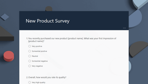 New product survey