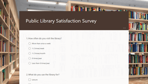 Public library satisfaction survey