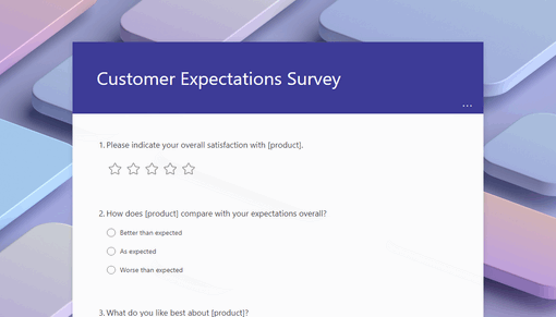 Customer expectations survey
